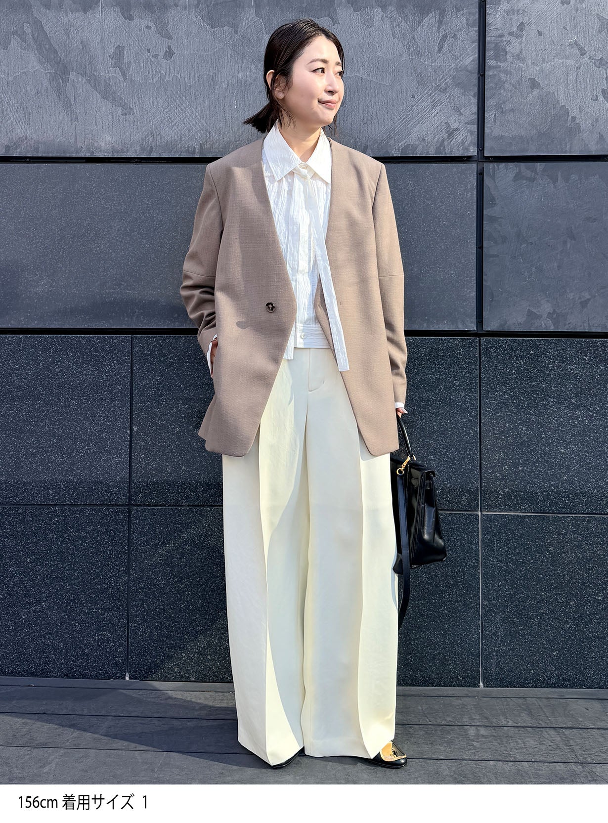 ｒカラーレスワイドショルダージャケット