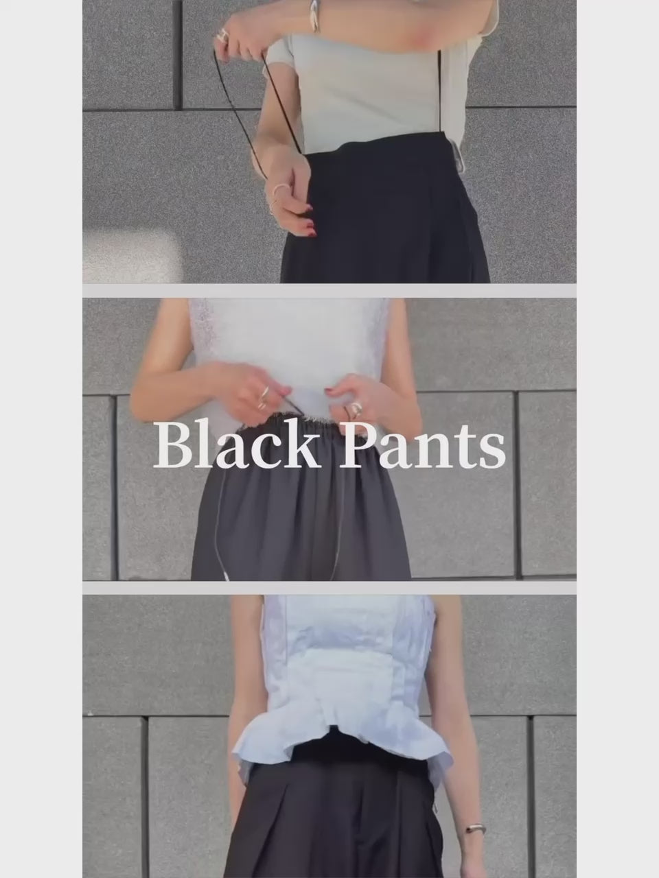 追加販売】ギャザーイージーワイドパンツ