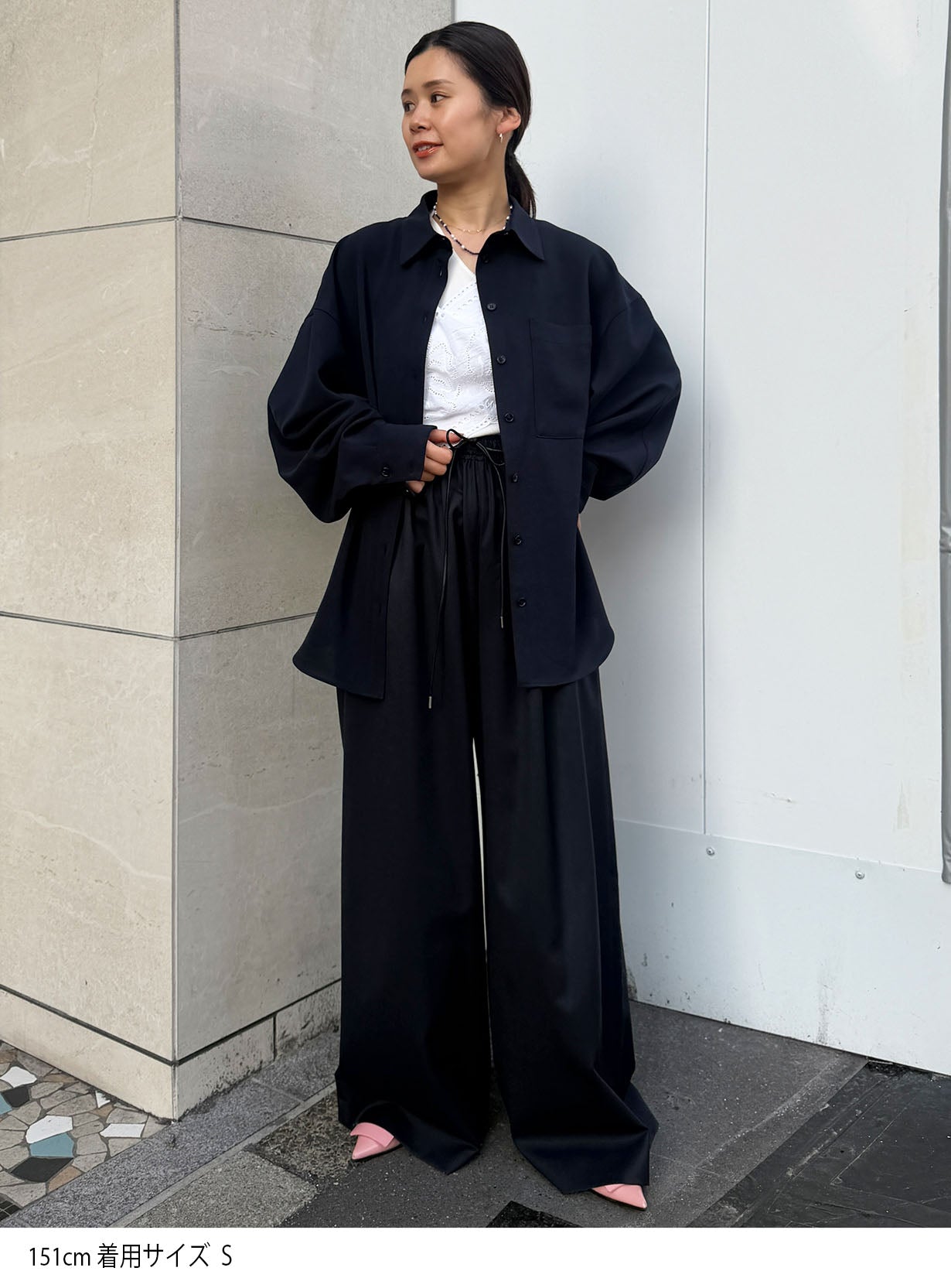 バックドロストシャツ