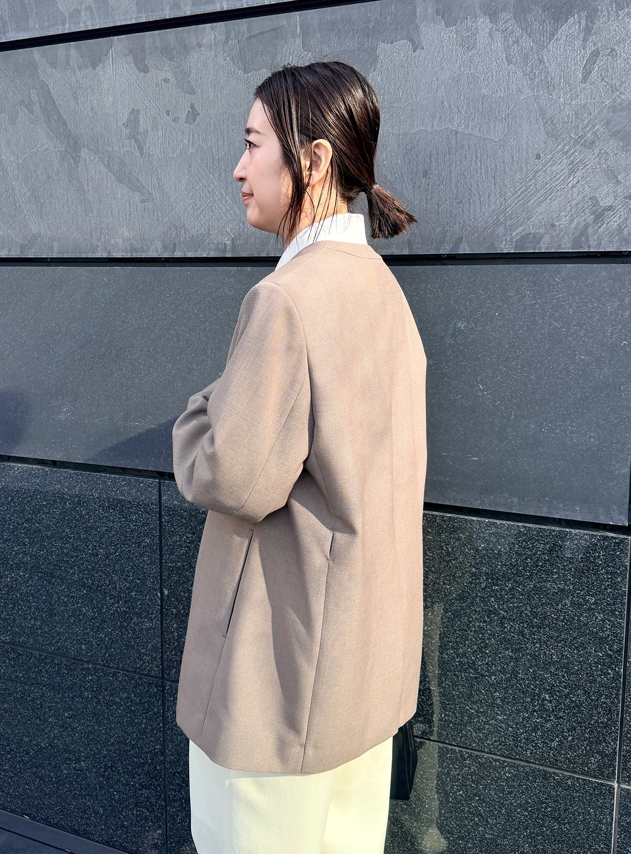 ｒカラーレスワイドショルダージャケット