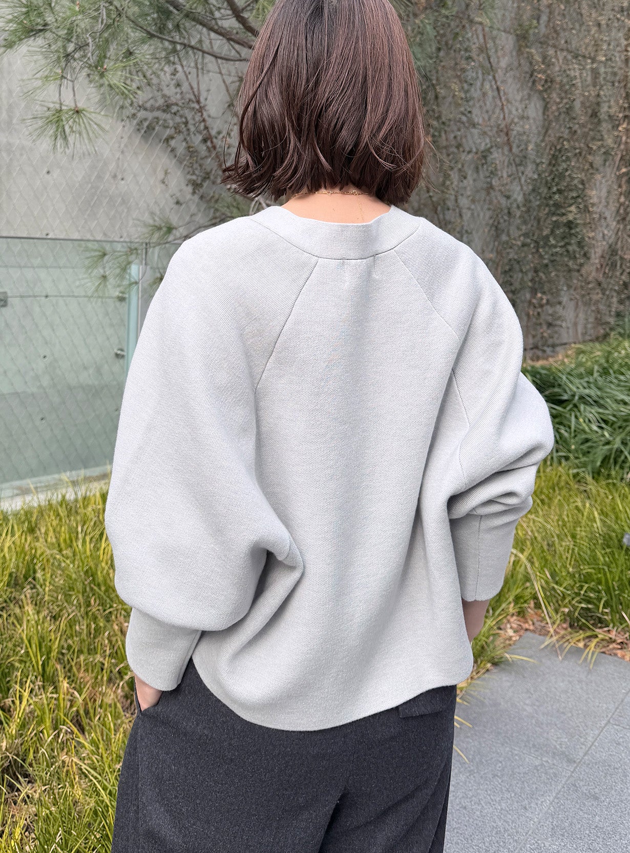 ダブルフェイスニットカーディガン