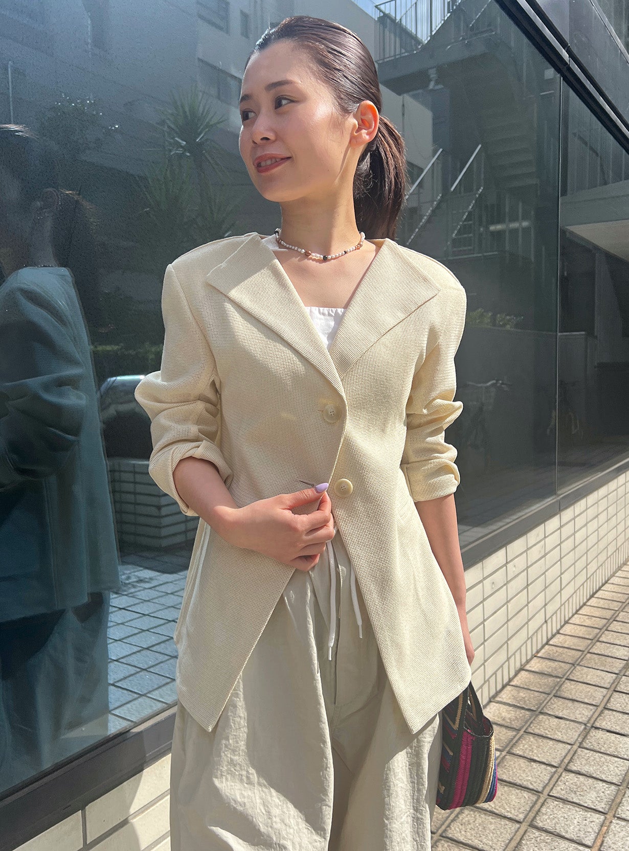 rメッシュジャケットカーディガン