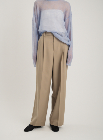 ウールギャバストレートパンツ