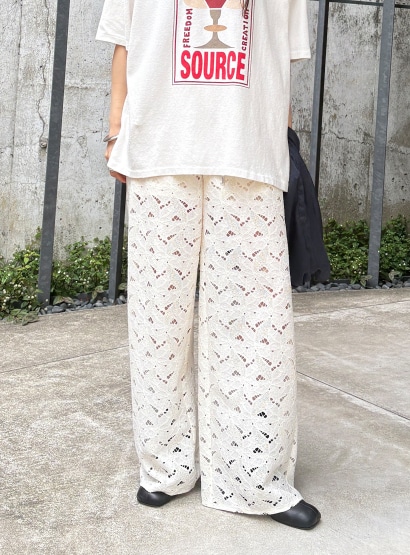 レースワイドパンツ | STUNNING LURE | STUNNING LURE online shop