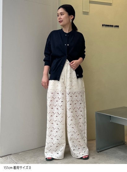 スタニングルアー　レースワイドパンツ　ホワイト０ レースワイドパンツ | STUNNING LURE | STUNNING LURE online shop