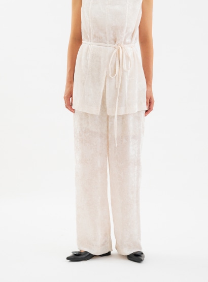 シアーベルベットパンツ