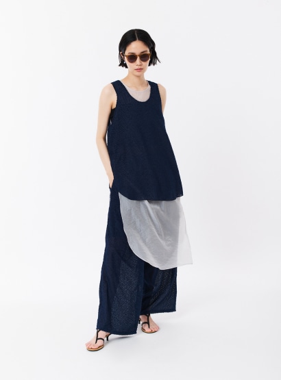 rカットジャガードパンツ