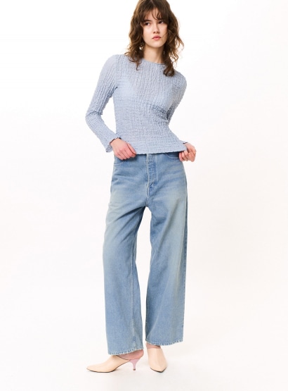 rワイドレッグデニム