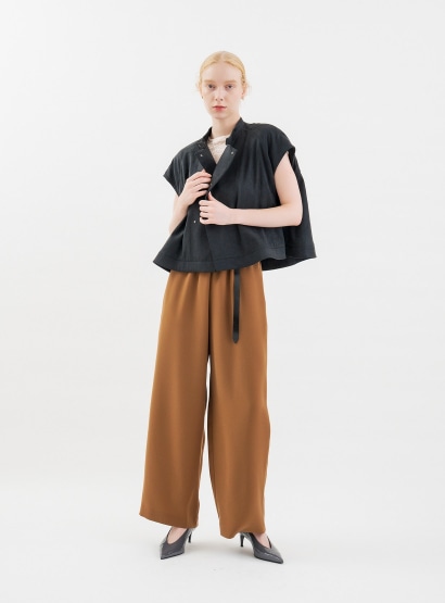 ソリッドギャザーパンツ