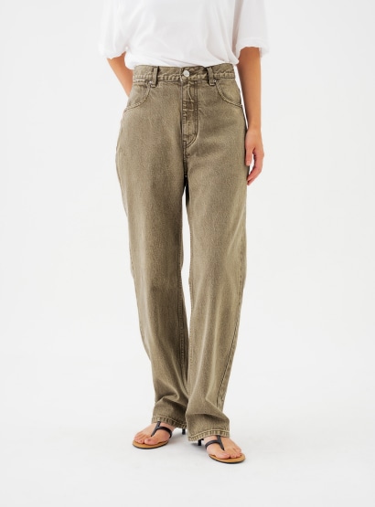 rフェードダイストレートデニム