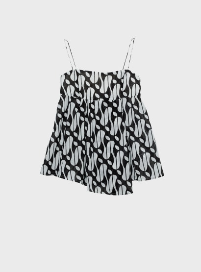 バティックプリントブラウス