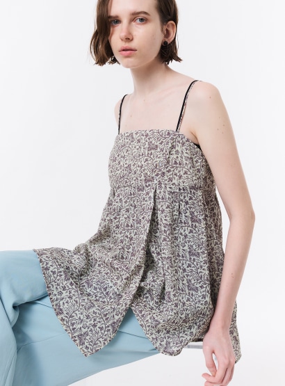 バティックプリントブラウス