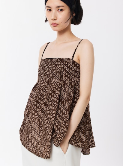 バティックプリントブラウス