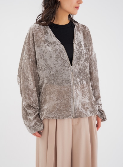 シアーベルベットブルゾン