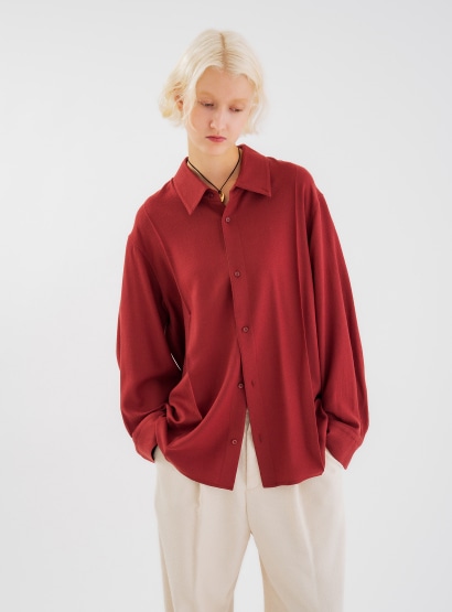 rアムンゼンジョーゼットシャツ