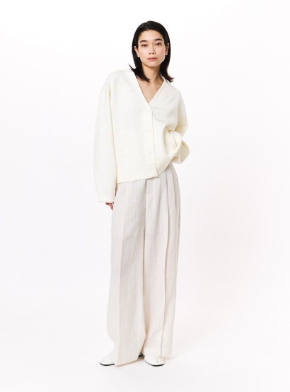 【未使用　タグ付】スタニングルアー　rメタルヤーンニットブルゾン　グレー　M STUNNING LURE(スタニングルアー)｜メタルヤーンニットブルゾン