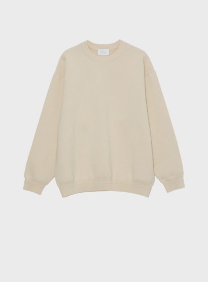 コットンニットスウェットプルオーバー