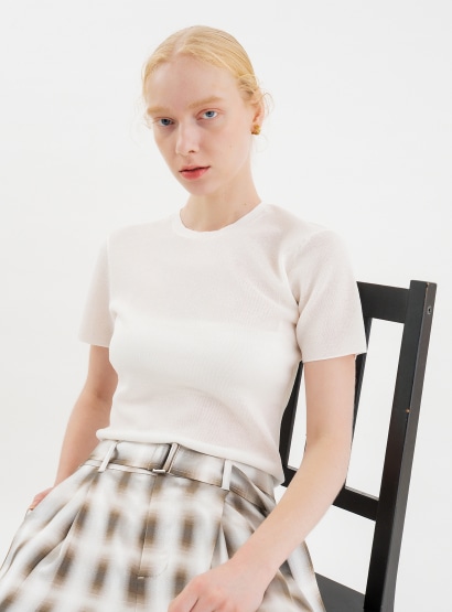 スムースニットTシャツ