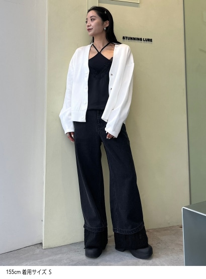 rメタルヤーンニットブルゾン | STUNNING LURE | STUNNING LURE