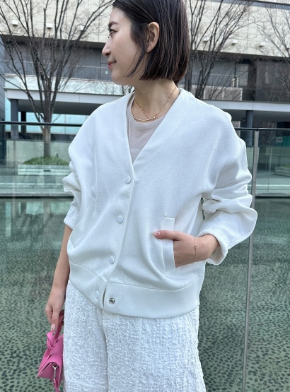 rメタルヤーンニットブルゾン | STUNNING LURE | STUNNING LURE