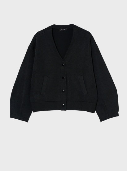 rメタルヤーンニットブルゾン