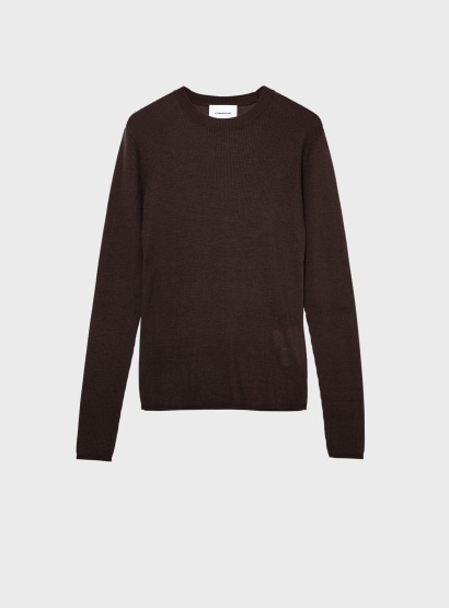 rカシミヤリブプルオーバー