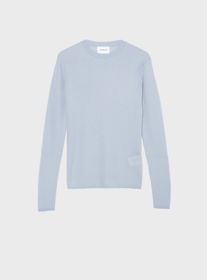 rカシミヤリブプルオーバー