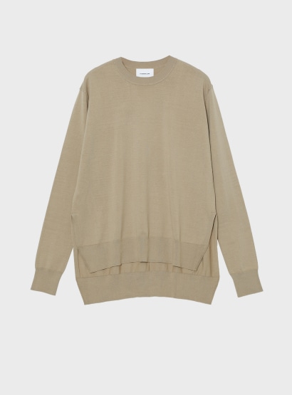 rコットンシルクスリットプルオーバー