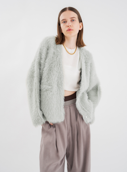 ロングフェザーカーディガン