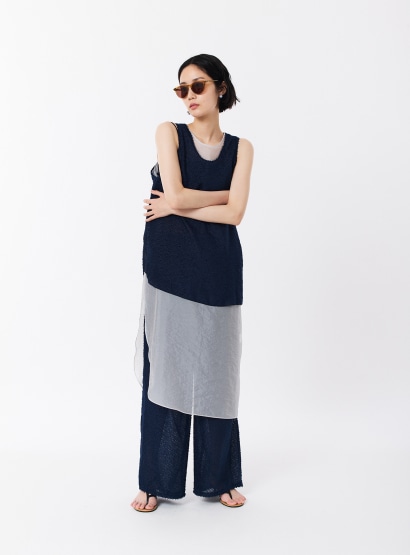 rエアーオーガンザワンピース