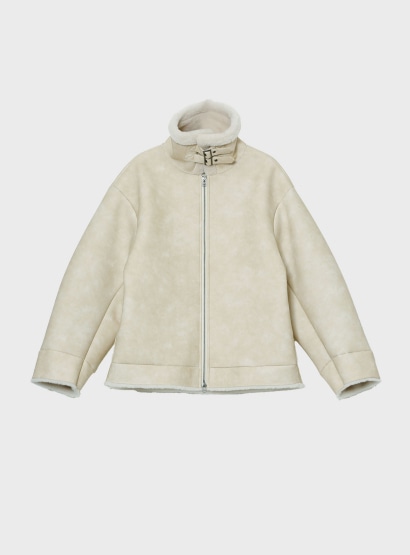 ステンカラーボアコート