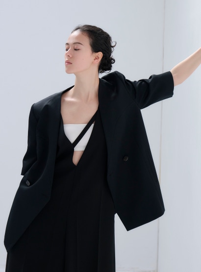 ソリッドハーフスリーブジャケット 