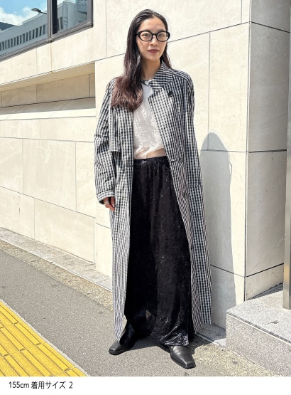 ギンガムチェックコクーンコート | Waltz | STUNNING LURE online shop