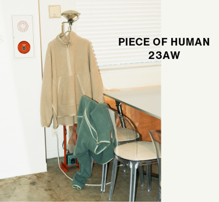 PIECE OF HUMAN ワッフルロングTシャツ-